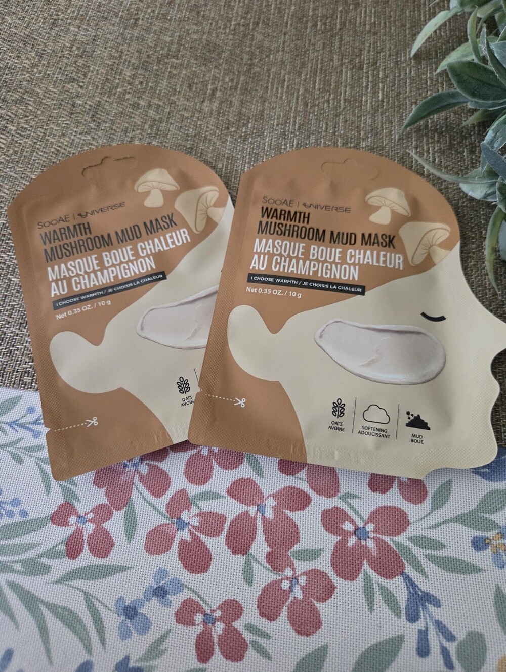 Warmth Mushroom Mud Mask, Set Of Two